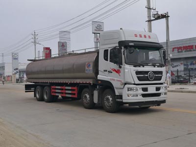国五重汽前四后八28方鲜奶运输车
